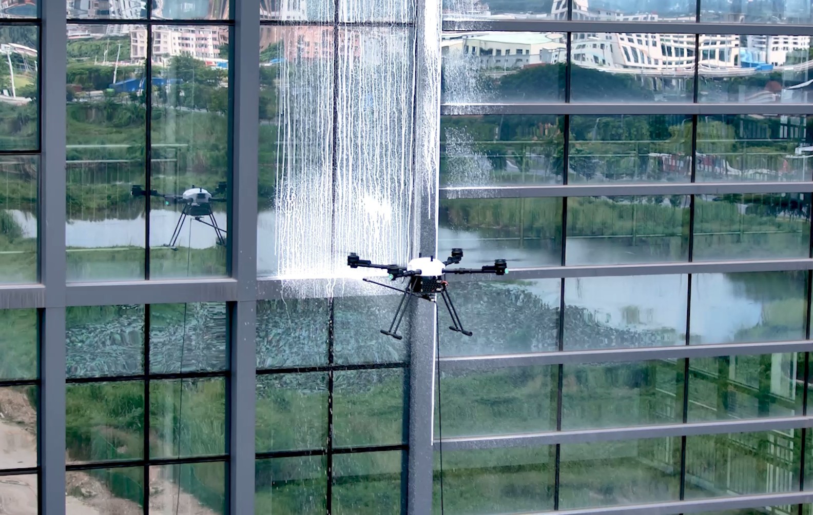 Revolutionizing High-Rise Surface Cleaning & Decontamination,Disinfection Drone